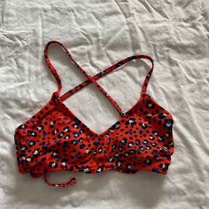Target Xhilaration Red Leopard Print Bikini Top